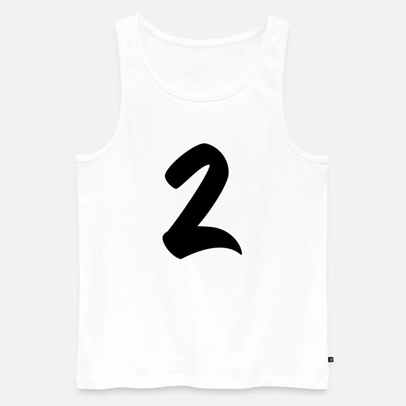 2 - Männer Premium Bio Tank Top - Weiß