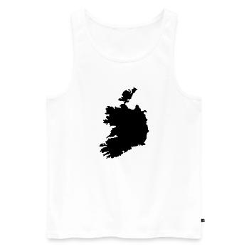 ireland outlined - Men's Premium Organic Tank Top - white - Front - Michal (187cm)