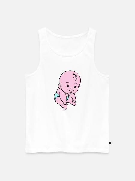 Baby - Men's Premium Organic Tank Top - white