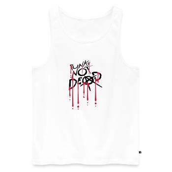 punks not dead quote - Men's Premium Organic Tank Top - white - Front - AI Model Male 178 light (178cm)