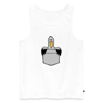 Chest bag Seagull On the way - Men's Premium Organic Tank Top - white - Front - AI Model Male 178 light (178cm)