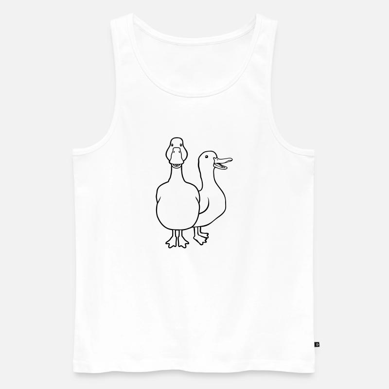 Team süße Gänse Freunde - Männer Premium Bio Tank Top - Weiß