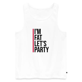 im fat lets party - Männer Premium Bio Tank Top - Weiß - Vorne - AI Model Male 178 light (178cm)