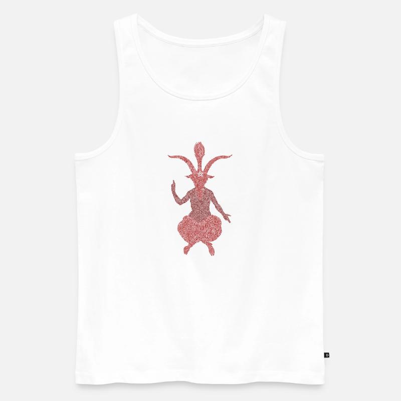 BAPHOMET - Männer Premium Bio Tank Top - Weiß