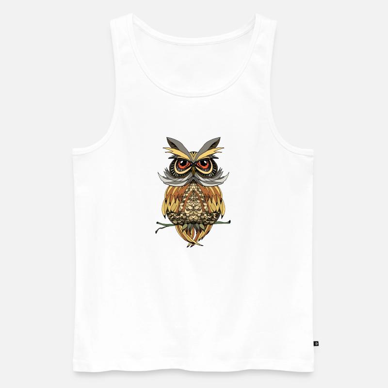 Vogel - Männer Premium Bio Tank Top - Weiß