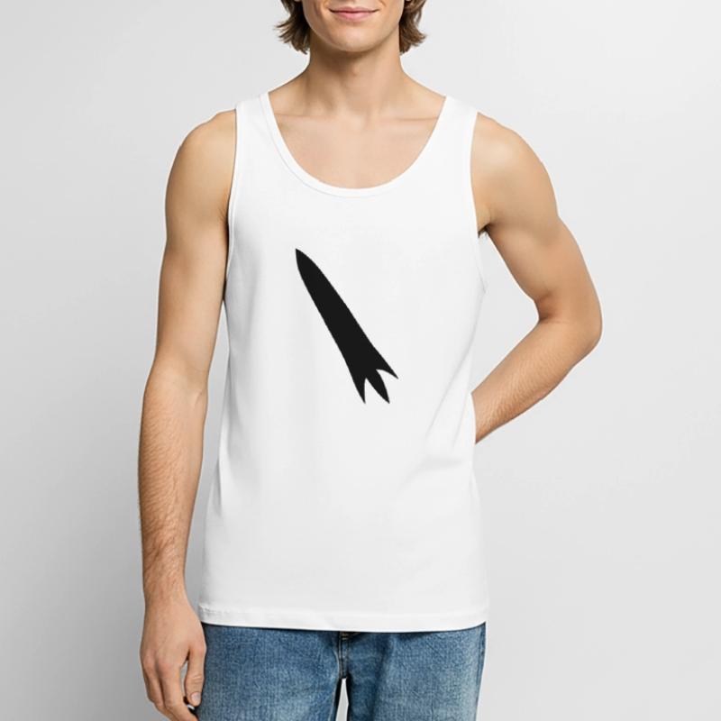 Spacecraft Rocket Space Space Flight Vector Men's Premium Organic Tank Top