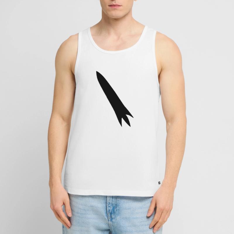 Spacecraft Rocket Space Space Flight Vector Men's Premium Organic Tank Top