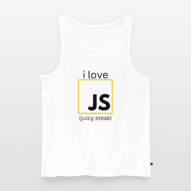 JavaScript web developer funny programming Men's Premium Organic Tank Top
