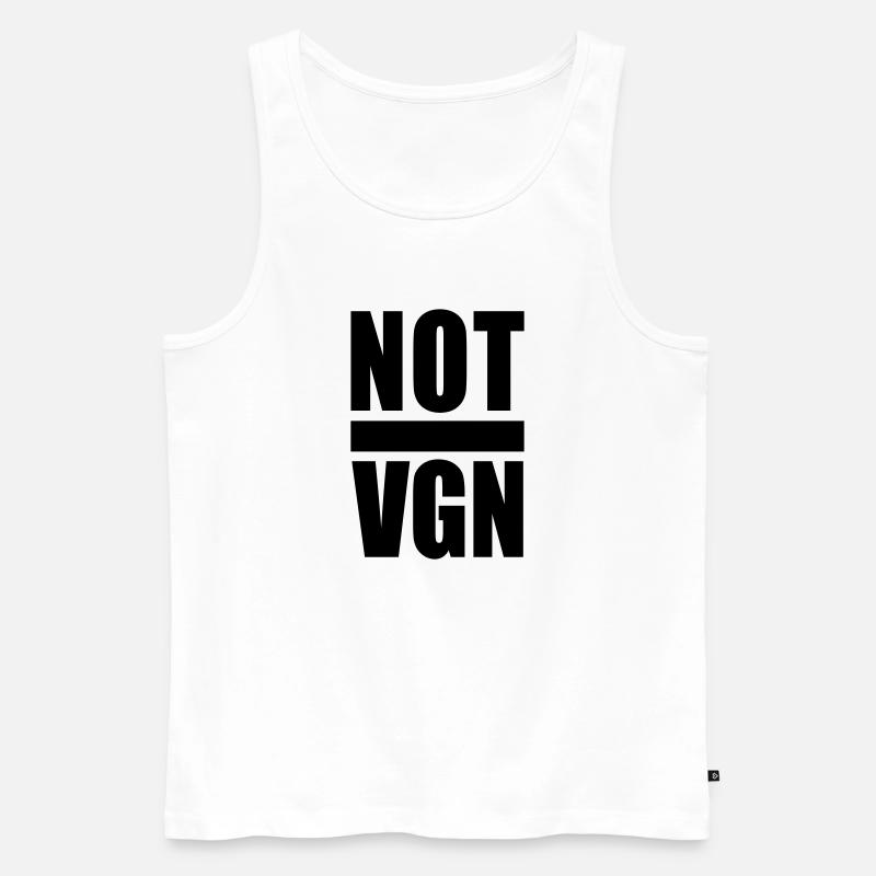 not vgn black - Männer Premium Bio Tank Top - Weiß