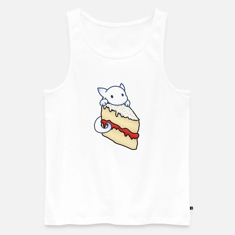 Biskuit - Männer Premium Bio Tank Top - Weiß