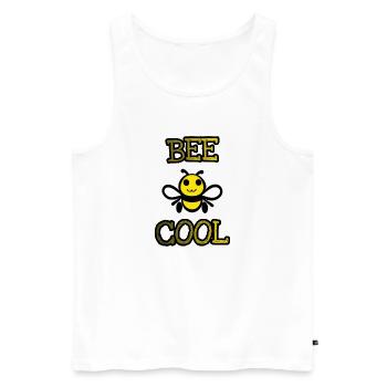 Bee cool - Männer Premium Bio Tank Top - Weiß - Vorne - AI Model Male 178 light (178cm)