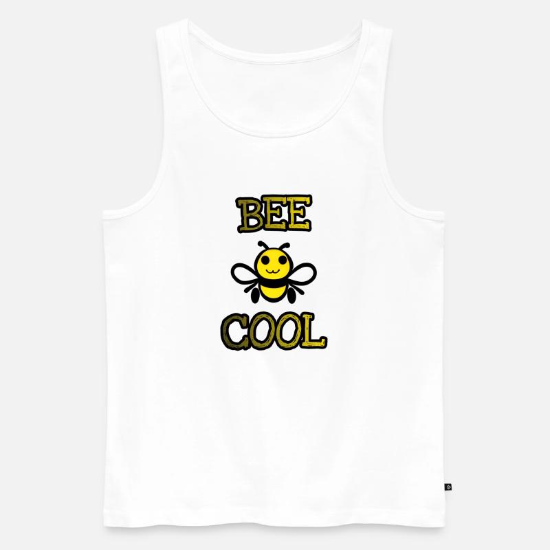 Bee cool - Männer Premium Bio Tank Top - Weiß