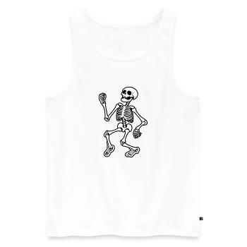 Skeleton Costume Bones Halloween Horreur - Débardeur bio Premium Homme - blanc - Devant - Michal (187cm)
