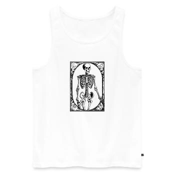 Skeleton Costume Bones Halloween Horror - Men's Premium Organic Tank Top - white - Front - AI Model Male 178 light (178cm)