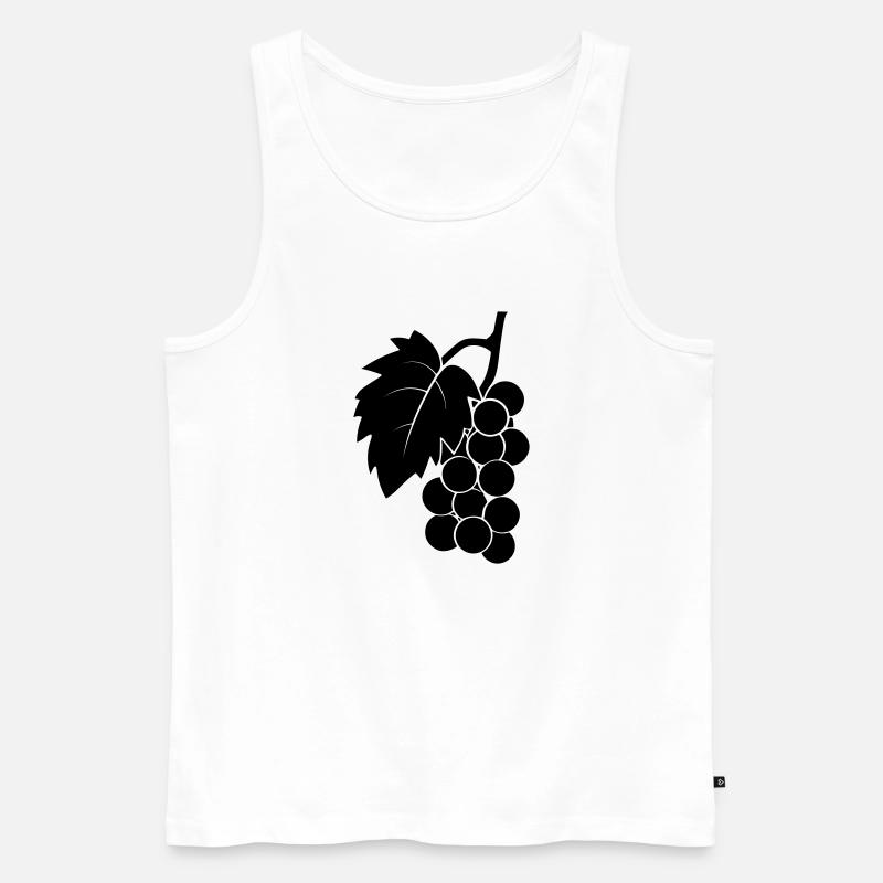 Weintraube - Männer Premium Bio Tank Top - Weiß