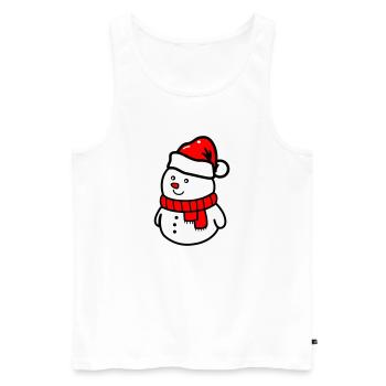 bonhomme de neige - Débardeur bio Premium Homme - blanc - Devant - Michal (187cm)