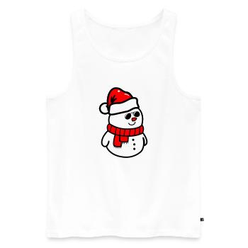 schneemann sonnenbrille - Männer Premium Bio Tank Top - Weiß - Vorne - Michal (187cm)