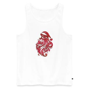 Xmas christmas santa clau naughty holidays winter - Men's Premium Organic Tank Top - white - Front - Michal (187cm)