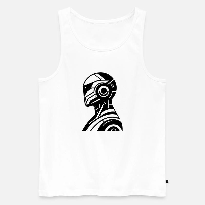 Roboter - Männer Premium Bio Tank Top - Weiß