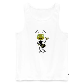 Freche Ameise - Männer Premium Bio Tank Top - Weiß - Vorne - AI Model Male 178 light (178cm)