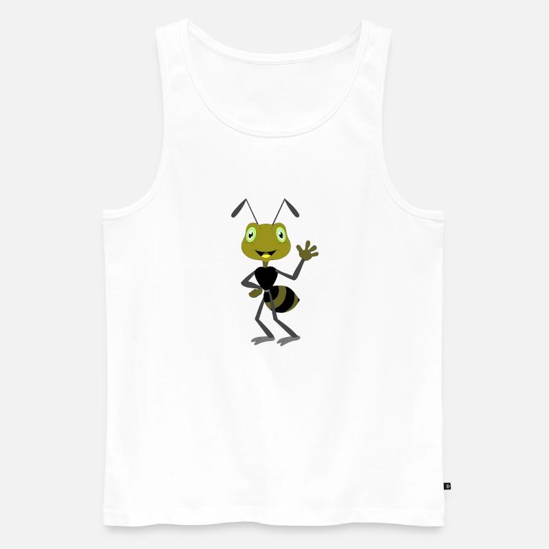 Freche Ameise - Männer Premium Bio Tank Top - Weiß