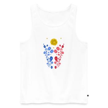 Philippines Filipino Flag Pride I Gift - Men's Premium Organic Tank Top - white - Front - Michal (187cm)