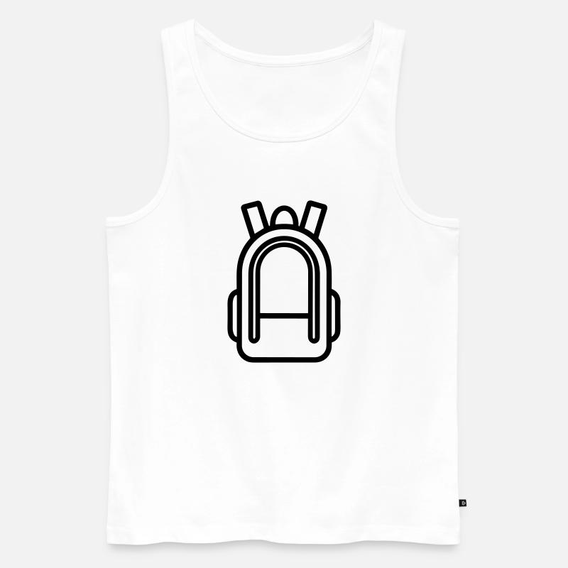 Rucksack - Männer Premium Bio Tank Top - Weiß