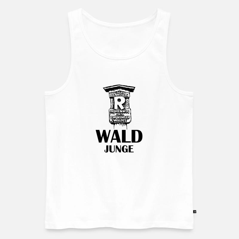 Wald Junge Rennsteig - Männer Premium Bio Tank Top - Weiß