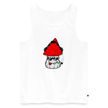 Lustiger DJ Party Fliegenpilz Pilz Musik Club Spaß - Männer Premium Bio Tank Top - Weiß - Vorne - Michal (187cm)