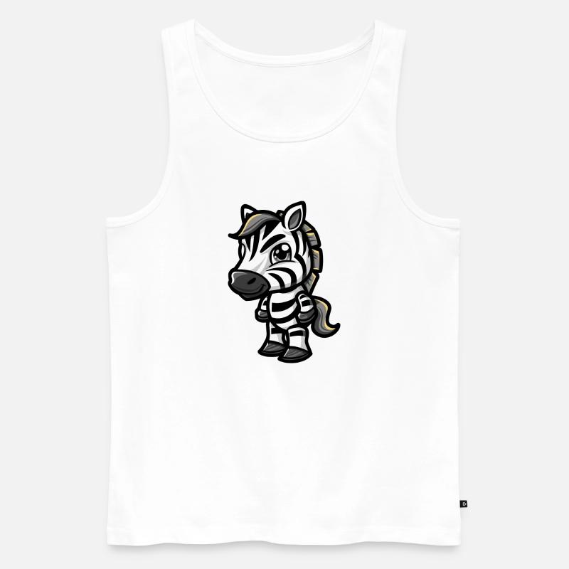 zebra - Männer Premium Bio Tank Top - Weiß