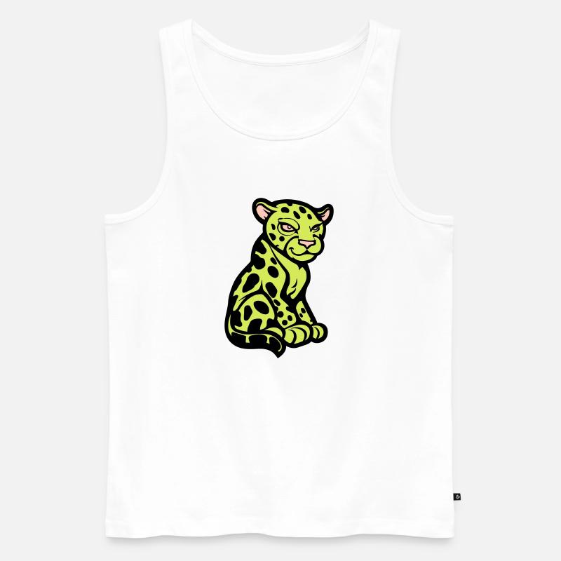 gepard tier comic - Männer Premium Bio Tank Top - Weiß