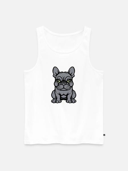 Bulldogg Dog Comic - Men's Premium Organic Tank Top - white
