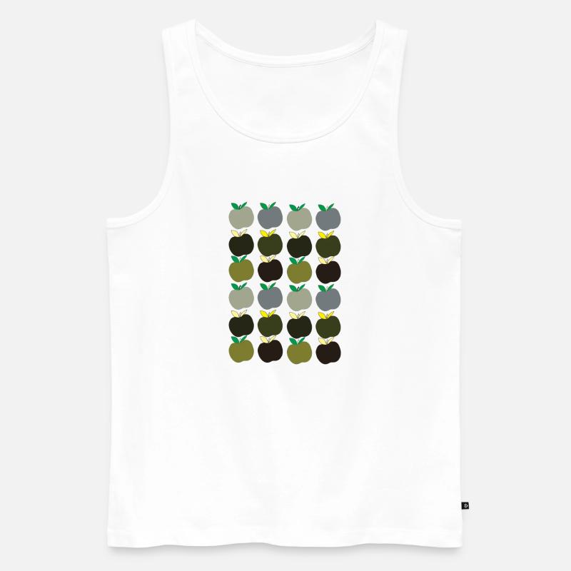 Apple Pattern 2 - Men's Premium Organic Tank Top - white