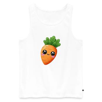 Kawaii Carrot - Men's Premium Organic Tank Top - white - Front - Michal (187cm)