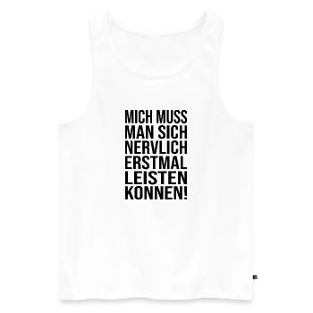 Lustiger Spruch Bild Witzig Humor Geschenkidee - Männer Premium Bio Tank Top - Weiß - Vorne - Michal (187cm)