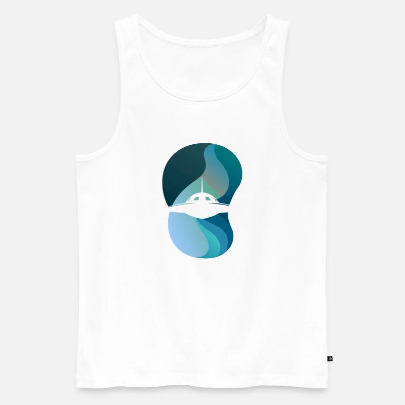 Raumschiff Invasion Mars - Männer Premium Bio Tank Top - Weiß