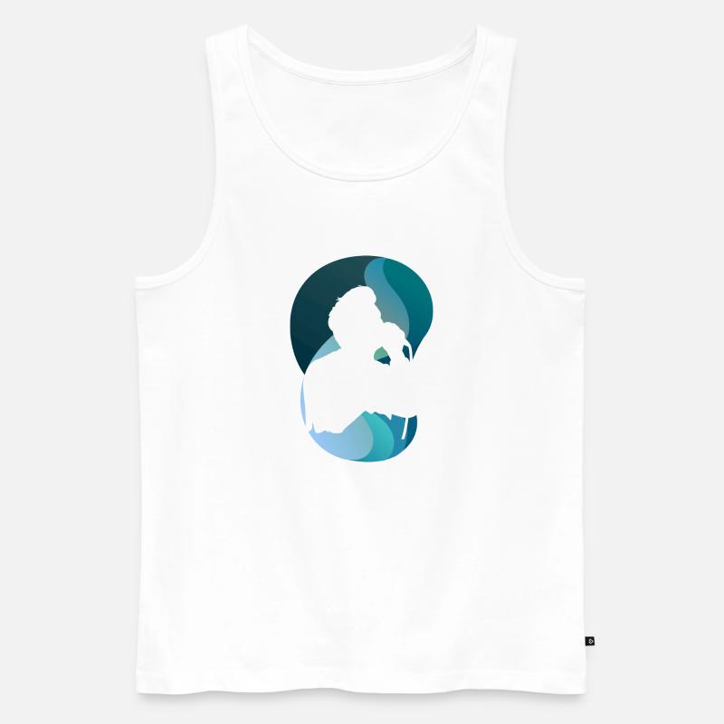 Stimme Chor - Männer Premium Bio Tank Top - Weiß