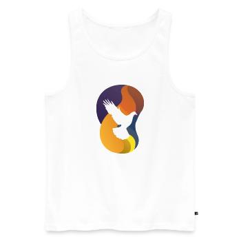 Dove of Peace Dove Egg Turtle Doves - Men's Premium Organic Tank Top - white - Front - Michal (187cm)
