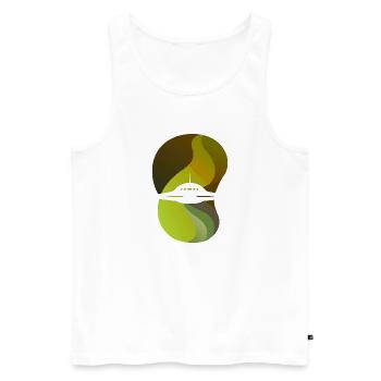 Mars Ufo Raumschiff - Männer Premium Bio Tank Top - Weiß - Vorne - Michal (187cm)