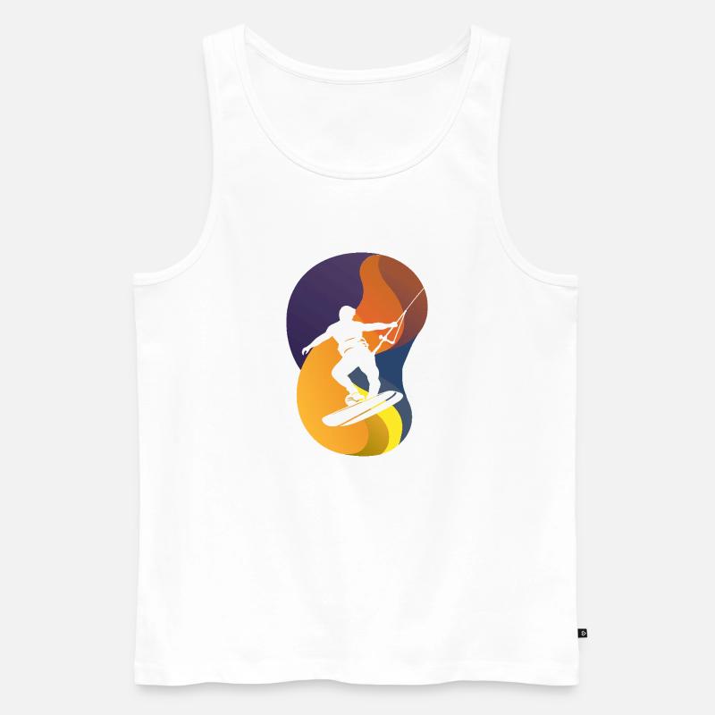 Wakeboard Wakeboarder - Männer Premium Bio Tank Top - Weiß