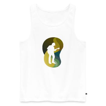 Electric Guitar Shouter Guitar - Men's Premium Organic Tank Top - white - Front - AI Model Male 178 light (178cm)