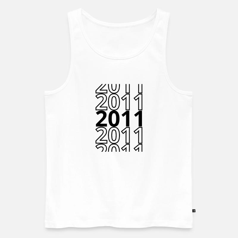 2011 2011 2011 - Männer Premium Bio Tank Top - Weiß