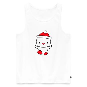 Duck Winter Hat Snow Play Fun Christmas - Men's Premium Organic Tank Top - white - Front - Michal (187cm)