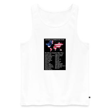 US World Domination Tour - Männer Premium Bio Tank Top - Weiß - Vorne - Michal (187cm)