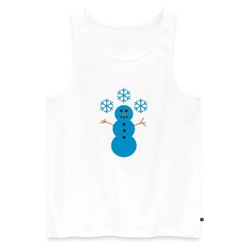 Schneemann - Männer Premium Bio Tank Top - Weiß - Vorne - Michal (187cm)