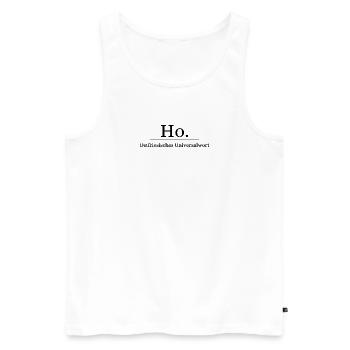 Ho - Männer Premium Bio Tank Top - Weiß - Vorne - Michal (187cm)