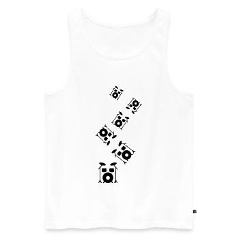 Percussion - Men's Premium Organic Tank Top - white - Front - AI Model Male 178 light (178cm)