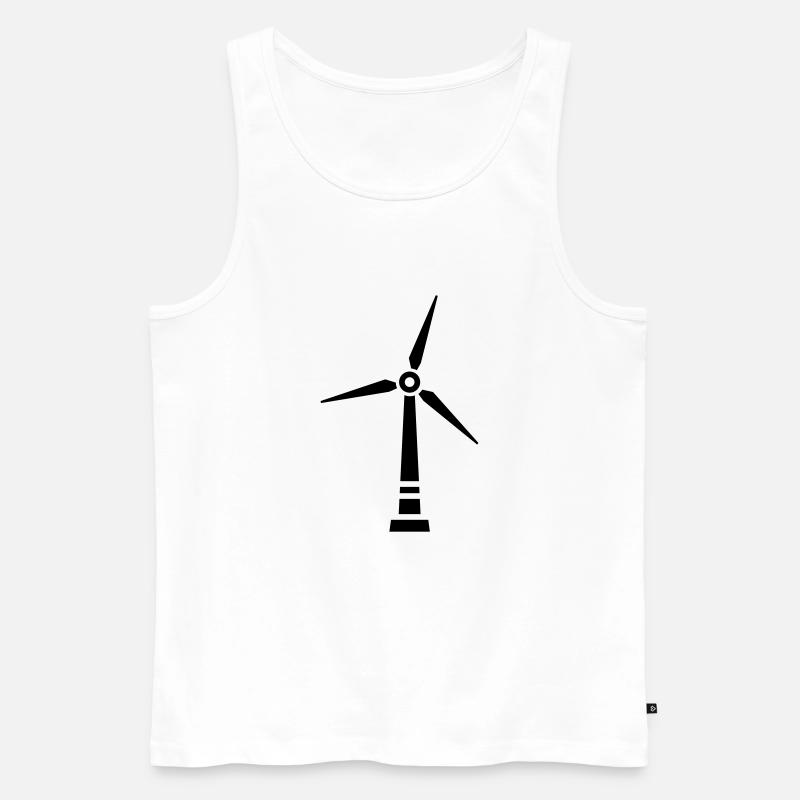 Windrad - Männer Premium Bio Tank Top - Weiß