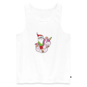 Funny Santa Claus Santa Claus Christmas - Men's Premium Organic Tank Top - white - Front - Michal (187cm)
