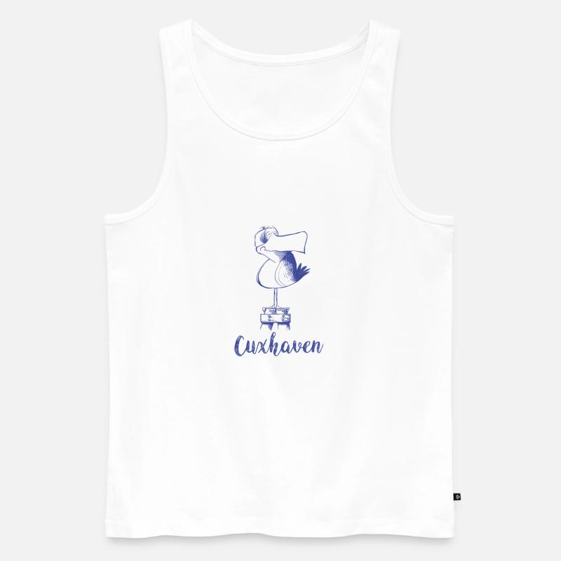 Cuxhaven Moewe - Männer Premium Bio Tank Top - Weiß